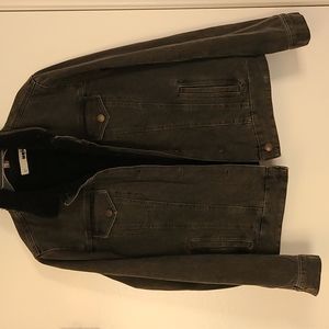 Topshop Moto denim (jean) Black jacket